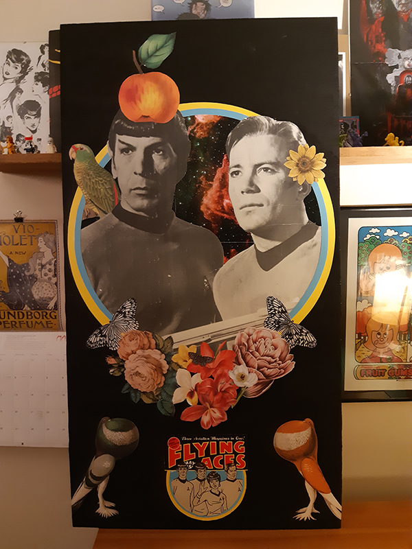 captain kirk and spock collage