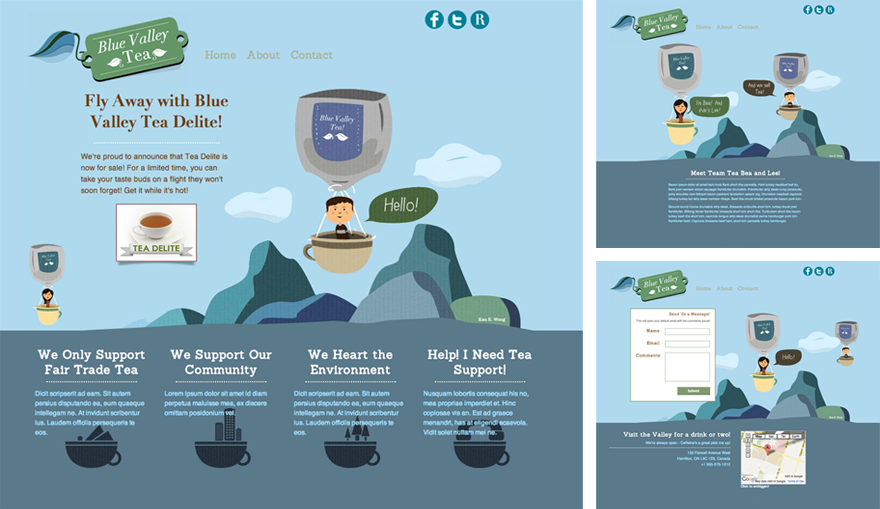 Blue Valley Tea website